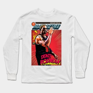 Rodman - Comics Magazine Retro 90s Long Sleeve T-Shirt